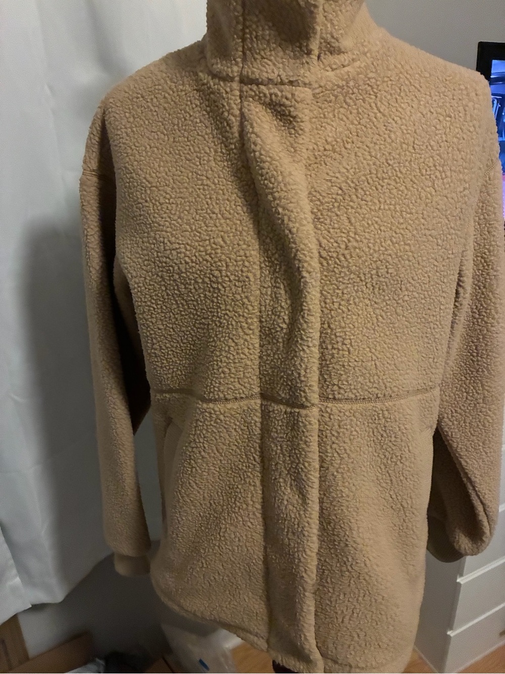 Mondetta Camel Teddy Sherpa Zip Jacket